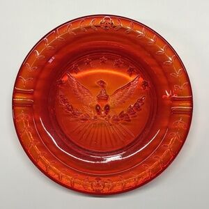 Large Ashtray Vintage American Eagle Cigar Orange Red